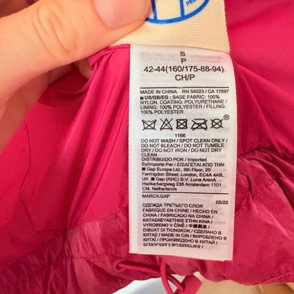 Gap Big Puff Cropped Jacket in Super Neon Hot Pink Size Small - Picture 12 of 12